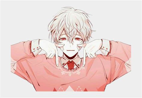 Animeboy Anime Boy Hot Red Eyes Pink Hoodie Anime Boy White Hair Red Eyes Cliparts