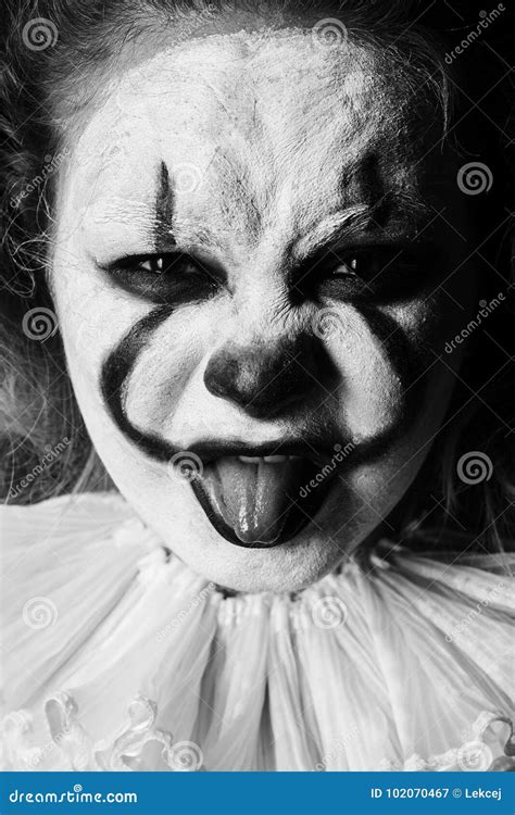 Clown Show Tongue Stock Image Image Of Mouth Horror 102070467