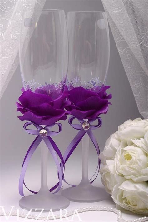 Top Glass Decorations Idea Wedding Champagne Flutes Wedding Wine Glasses Wedding Toasting