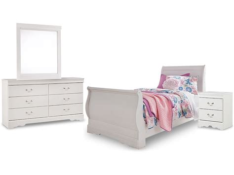 Signature Design By Ashley Bedroom Anarasia Twin Sleigh Bed Dresser