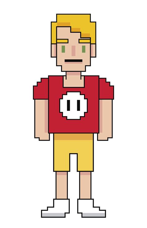 Pixelated Young Blond Avatar 3759818 Vector Art At Vecteezy