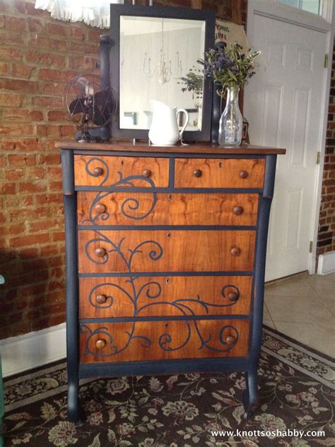 Artissimo Mms Two Toned Painted Dresser With Stained Top