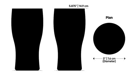 American Pint Glass Dimensions And Drawings