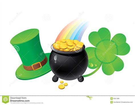Patrick's day is a global celebration of irish culture that takes place annually on march 17, the anniversary of the patron saint of ireland's death in the fifth century. St. Patrick`s Day symbols. stock vector. Illustration of ...