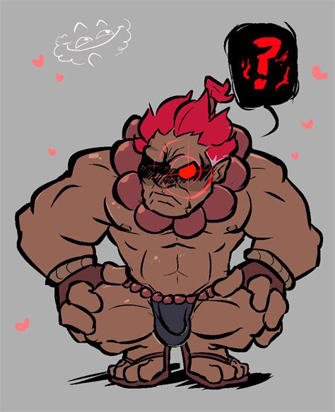 Rule 34 Akuma Balls Bara Bead Necklace Blush Bulge Capcom Dark