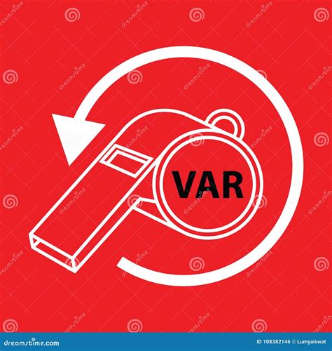Var Video Assistant Referee Icon Var Logo For Soccer Or Football Match Royalty Free Stock