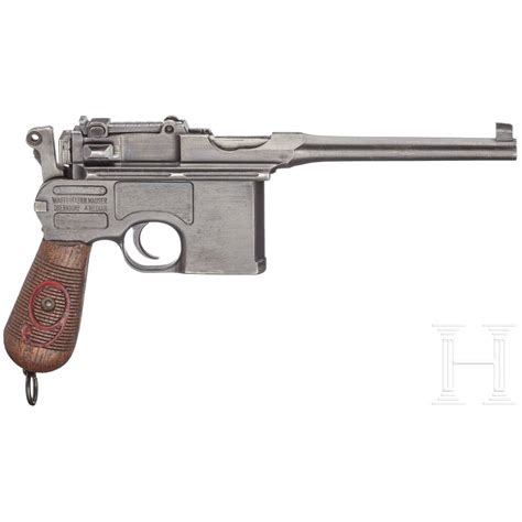 German Mauser C 96 Red 9 9x19mm Semi Auto Pistol World War Ifrom