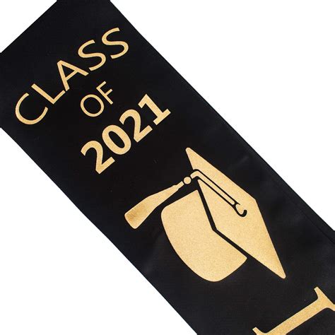 Buy Graduation Sash Class Of 2022 Graduation Stole With Gold Glitter