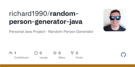 Github Richard1990random Person Generator Java Personal Java