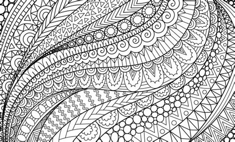 Complex, detailed abstract coloring pages for adults are so popular. Abstract line art for background, adult coloring book ...