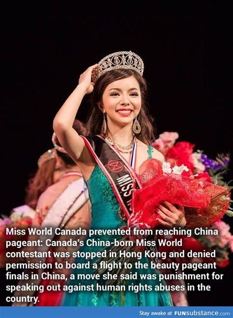 Miss World Canada Prevented From Reaching China Pageant Funsubstance