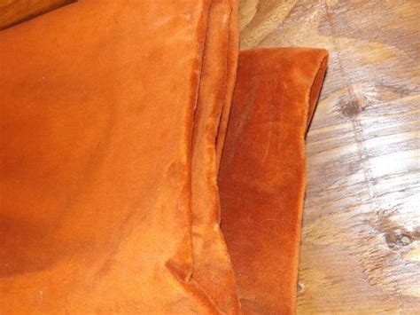 Vintage Upholstery Fabric Orange Crush Velvet L 611 Vintage