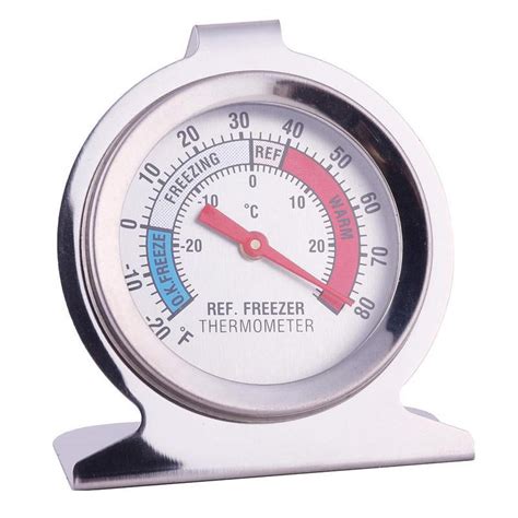 Refrigerator Freezer Thermometer Stainless Steel Dial Dail Type Fridge