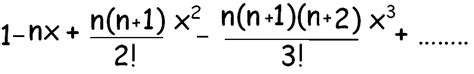 Binomial Expansion Formula For 1 Plus X Whole Power N