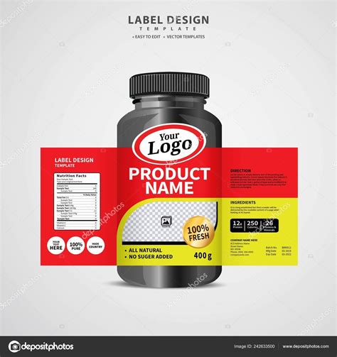 bottle label package template design label design mock design label stock vector image by