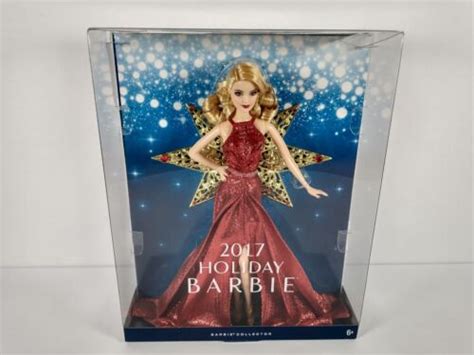2017 Holiday Blonde Doll With Red Dress Barbie Collector Mattel Dyx39