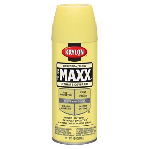 Krylon Covermaxx Gloss Bright Idea Spray Paint And Primer In One Net