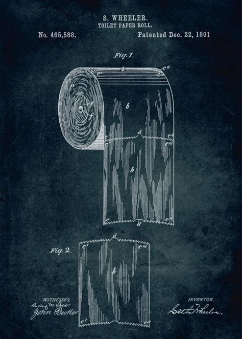No270 1891 Toilet Paper Roll Inventor Wheeler Poster By Xavier