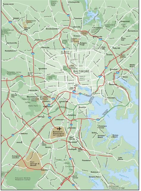 Baltimore Metro Area Wall Map By Map Resources Mapsales