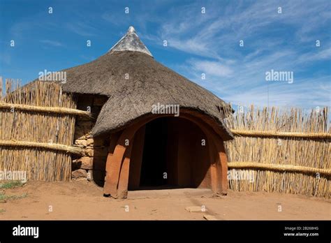 Traditional Hut Thaba Bosiu Cultural Village Lesotho Stock Photo Alamy