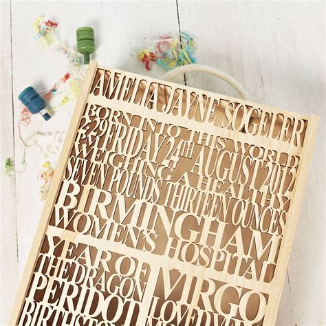 Cherish your child's first moments over and over again with our easy baby keepsake ideas. Personalised Baby Keepsake Box By Sophia Victoria Joy ...