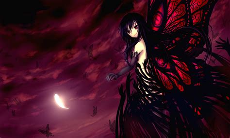 Wallpaper Illustration Long Hair Anime Girls Wings Purple Hair