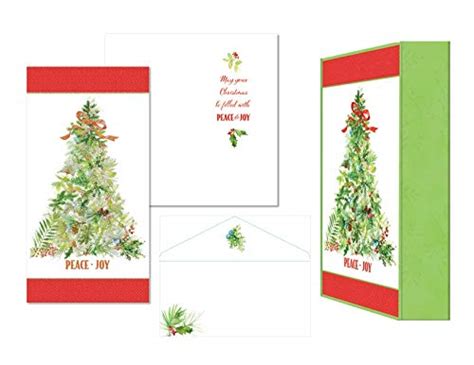Lpg Performing Arts Boxed Christmas Cards Tree Mini Long Glitter