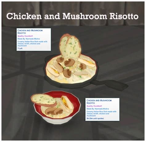 Chicken And Mushroom Risotto At Icemunmun Sims 4 Updates
