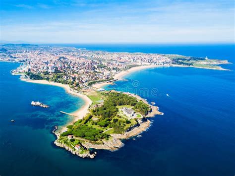 Santander City Aerial View Spain Stock Photo Image Of Marina Place