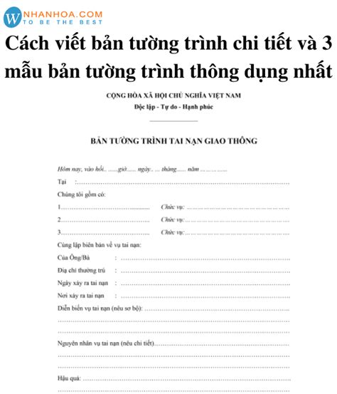 Tổng Hợp 29 Cách Làm Bản Tường Trình Sự Việc Mới Nhất Vn