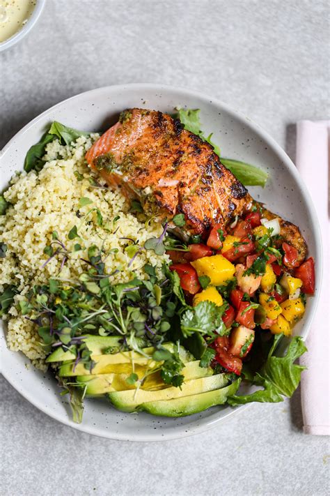 This easy cilantro lime dressing is a the perfect blend of sweet, sour, and tart. Cilantro Lime Salmon and Couscous Salad bowl ...