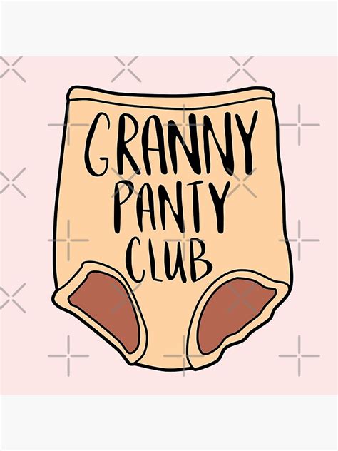 granny panty club poster for sale by daisy sock redbubble