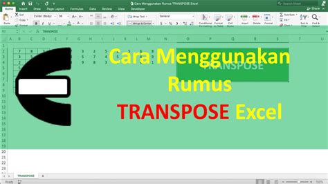Cara Menggunakan Rumus Transpose Excel Compute Expert Youtube