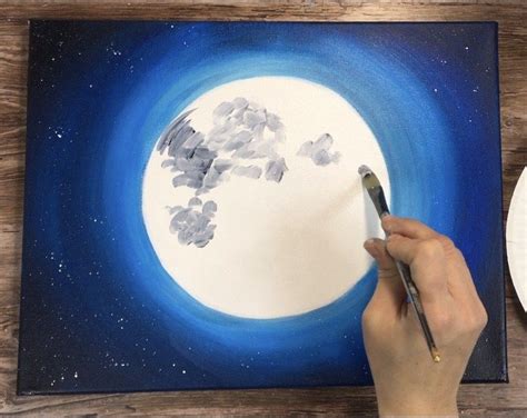 How To Paint A Moon Step By Step Beginner Acrylic Tutorial Moon
