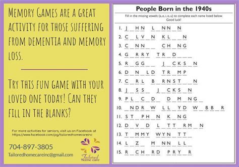 Printable Word Games For Seniors With Dementia Uma Printable Brain