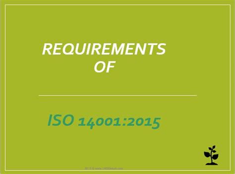 Requirements Of Iso 140012015 Powerpoint Iso 14000 Store