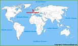 Gran bretaña en el mapa del mundo, Donde es Reino Unido situado en el ...