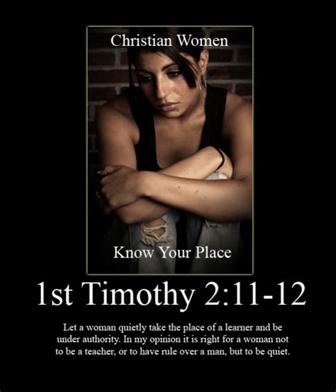By using this site, you are agreeing by the site's terms of use and privacy policy and dmca policy. Christian Women - Know Your Place | MyConfinedSpace
