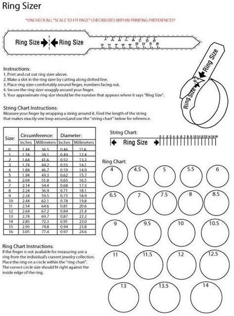 Kays Ring Size Chart
