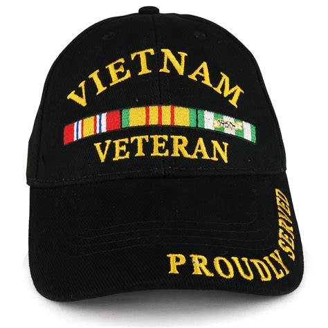 Armycrew Vietnam War Veteran Ribbon Embroidered Structured Cotton Twil