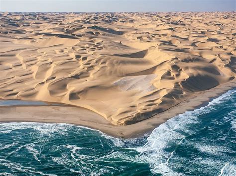 Where The Desert Meets The Sea Ocean Namibia Desert Namib Desert