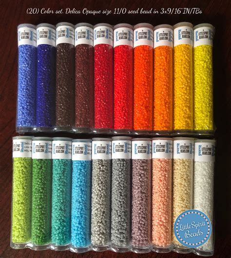 Delica Opaque Size 110 Beads 20 Colors