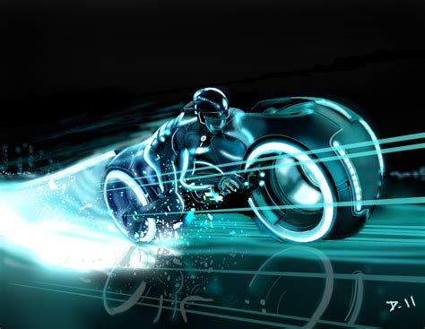 Tron Legacy Light Bike ← A Science Fiction Speedpaint Drawing By