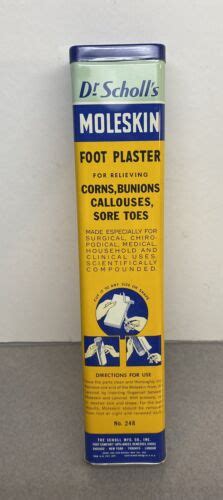 Vintage Advertising Tin Dr Scholls Moleskin Foot Plaster Empty Prop