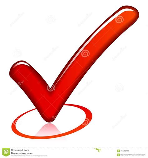 Red Check Mark Stock Vector Illustration Of Sign Vote