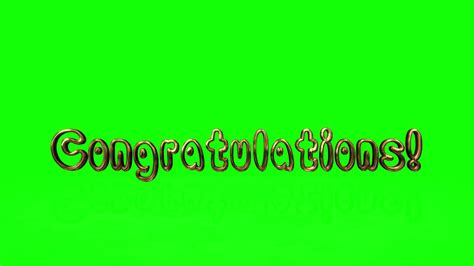 Green Screen Congratulations Text Animation Youtube