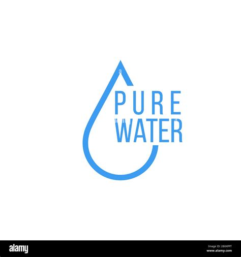 Fresh Pure Clean Water Waterdrop Logo Design Template Stock Vector