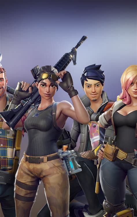 Download 1440x2630 Wallpaper All Characters Video Game Fortnite