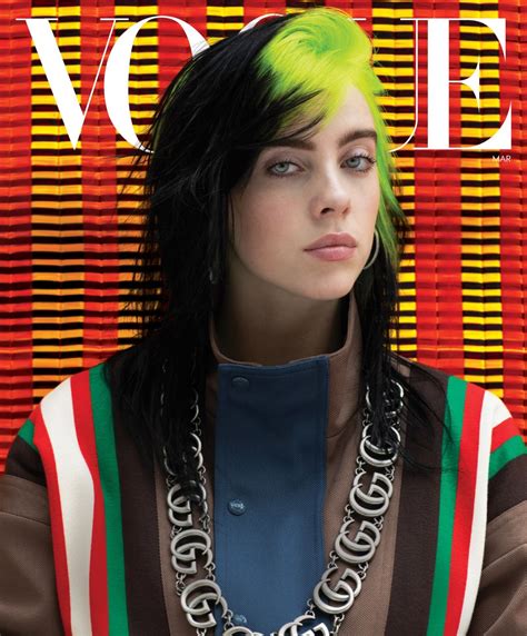 May 11, 2021 · (image via instagram/billieeilish) to say that billie eilish' s spread in british vogue caused quite a stir on social media for the last week would be an understatement. Billie Eilish - Vogue US March 2020 • CelebMafia
