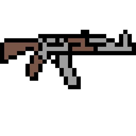 Pixilart Ak 47 Pixel Art Zerep99 By Zerep99